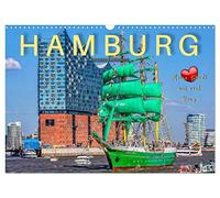 Hamburg - meine Stadt mit viel Herz (Wandkalender 2026 DIN A3 quer), CALVENDO Monatskalender: Hamburg, bezaubernde Stadt an der Elbe.