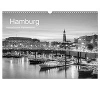 Hamburg monochrome Impressionen (Wandkalender 2026 DIN A3 quer), CALVENDO Monatskalender: Eine Zusammenstellung schönster Hamburg-Motive in schwarz/weiß
