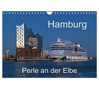 Hamburg - Perle an der Elbe (Wandkalender 2026 DIN A4 quer), CALVENDO Monatskalender: Hamburg bietet mehr als Schiffe und Hafen, Stadtteile wie Wilhelmsburg, oder Bergedorf sind auch sehr interessant.