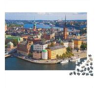 Hamburg Puzzles 1000 Pièces Matériau Recyclable Harbor City Seniors Puzzles Impossible Hard Difficult Stimulant Éducatif Jeu pour Men 70x50cm/1000pcs