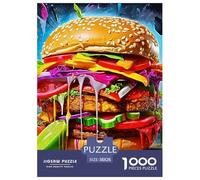 Hamburger 1000 Pièces Thème Alimentaire Puzzle Adulte Un Puzzle Difficile Jeu Éduchatif Défi Jouets Enfants Activité Familiale Parfaite Décoration De La Maison 38x26cm/1000pcs