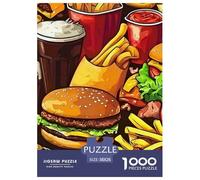 Hamburger 1000 Pièces Thème Alimentaire Puzzle Adulte Un Puzzle Difficile Jeu Éduchatif Défi Jouets Enfants Activité Familiale Parfaite Cadeaux pour Femmes Cadeaux pour Hommes 38x26cm/1000pcs