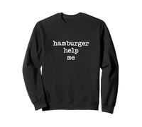 Hamburger Aidez-Moi Rétro Style Machine À Écrire Sarcastique Sweatshirt