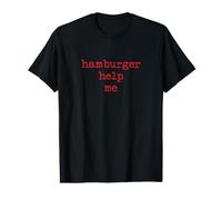 Hamburger Aidez-Moi Rétro Style Machine À Écrire Sarcastique T-Shirt Graphique avec Valeur