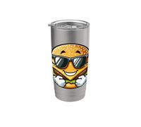 Hamburger au fromage cool avec lunettes de soleil Gobelet isotherme en acier inoxydable double paroi