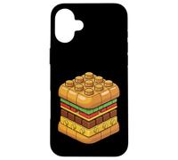 Hamburger Block Burger Brique de Construction Coque pour iPhone 16 Plus