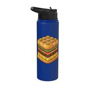 Hamburger Block Burger Brique de construction Stainless Steel Insulated Water Bottle