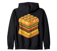 Hamburger Block Burger Brique de Construction Sweat à Capuche