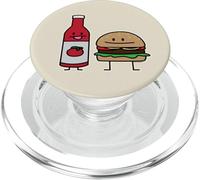 Hamburger Ketchup Fast Food Buddies Bun Galette Burger PopSockets PopGrip pour MagSafe