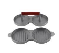 Hamburger Press de Forme Ronde, Alliage en Aluminium Non bâton Double Hamburger Moule Hamburger Viande de Viande de Viande