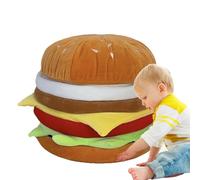 Hamburger Storage Stool - Ottoman de Stockage Hamburger | Otoman Rond avec Rangement - Petit Ottoman de Rangement Rond | Tabouret de Remplacement de Chaussure pour Entrée Chambre Repose-Pieds