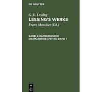 Hamburgische Dramaturgie 1767-69, Band 1