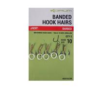 Hameçon à barbelé Korum Banded Hairs (x5) Vert Taille 8
