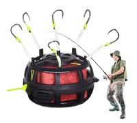 Hameçon Crappie avec cage à appâts | Reverse Bottom Rig Feeder Rig pour pêche à la carpe en eau salée d'eau douce