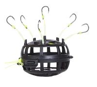 Hameçon Crappie avec cage à appâts | Reverse Bottom Rig Feeder Rig pour pêche à la carpe en eau salée d'eau douce