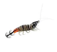 Hameçon de calmar pour eau salée - Leurres de pieuvre à couler lent de 8 cm - Leurre brillant dans l'obscurité Réaliste Crevettes Design Appât Calmar Eau Salée - Pour Trolling Mer Lacs sous-marins