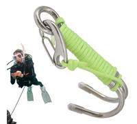 Hameçon de dérive de récif, hameçon double de récif - Hameçons de en acier inoxydable à double crochet | Équipement de sécurité, corde de sécurité stable pour plongeurs, photographie sous-marine