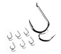 Hameçon De Pêche En Acier Au Carbone, Lot De 10 Pièces, Double Crochet Pointu, Anzuelos Mustad Anzol Olta Kanca