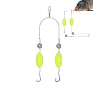Hameçon de pêche en eau salée - Kit de pêche en eau salée - Hameçon casting uNnd Jigging pour chiots crappie - Modèle extra solide - Kit portable pour voyage et pêcheur amateur - Argenté