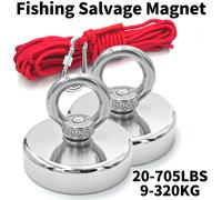 Hameçon de pêche en néodyme Super fort D16 ~ D42mm N52 en néodyme de terres rares robuste avec trou fraisé boulon à œil de récupération magnétique KND16 Pull Max 5kg