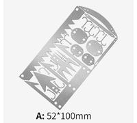 Hameçon De Poisson De Survie 17 En 1, Couteau De Poche, Carte D'outils, Fournitures De Camping En Plein Air, Outil Multifonctionnel Portable, Fournitures De Survie D'urgence