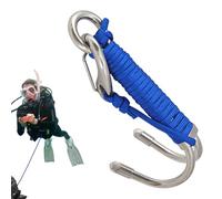 Hameçon double en acier inoxydable, équipement de sécurité avec joint torique pour photographie sous-marine, plongée sous-marine