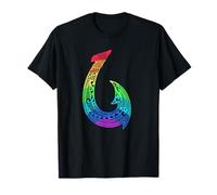 Hameçon hawaïen Tribal Arc-en-Ciel Motif île du Pacifique Hawaï T-Shirt