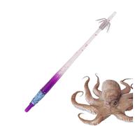 Hameçon Kalmar lumineux UV - Crevettes en bois d'imitation avec répartition précise du centre de gravité, 14 cm de long, double row crochet en acier inoxydable pour la pêche en eau de mer