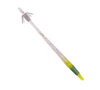 Hameçon Kalmar lumineux UV - Crevettes en bois d'imitation avec répartition précise du centre de gravité, 14 cm de long, double row crochet en acier inoxydable pour la pêche en eau de mer