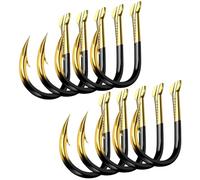 Hameçon Lot de 50 hameçons de pêche barbelés en Alliage de tungstène coloré, for la pêche en lac et en mer leurres(5#)