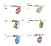 Hameçon Lot de 6 hameçons de pêche à Triple Griffe, leurres à Paillettes métalliques torsadées for la pêche en mer et en Eau Douce, leurres légers leurres