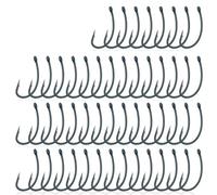 Hamecon Peche Hameçons de pêche à la Carpe, Tige Courbe, en Acier au Carbone, Micro Barbe et œil Pointus, 10/50(10pcs 2)