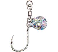 Hameçon renforcé for Gros Poissons avec Plaque rotative bidirectionnelle à Grande Vitesse for maquereau, hameçons de pêche la turlutte en mer(1/0#)