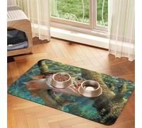 Hameçon Sauteur pour Poisson-achigan,Tapis d'alimentation pour Animaux de Compagnie, Sets de Table en Cuir PU pour Chats et Chiens,40x60cm