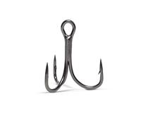 HAMECON TRIPLE CARNASSIER VMC INLINE 2X RENFORCE 7554 - BLACK NICKEL - PAR 5 - 5, N°1/0