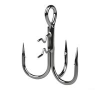 Hameçon Triple Métal Acier Treble Hook 6 Kit Complet Hameçon | Construction 3X renforcée, métal , idéal gros poissons, pour sessions intensives, résistance maximale