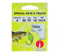 Hameçon Waterqueen Pate À Truite 70cm - Taille 04/24 Argenté