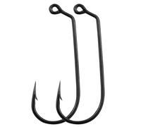 Hameçons à tête plombée Angle obtus, 50 pièces, hameçons Tige courbée for la pêche en mer et Rocher avec appâts artificiels(1/0#)