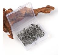 Hameçons Carpe à Ressort 40pcs Acier Barbelés(7# Spring Hook Box of 40 pcs)