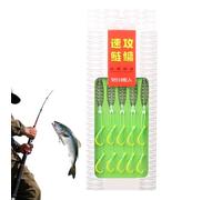 Hameçons de pêche à double barbe, porte-appâts, hameçons fluorescents - Supports d'appâts solides pour matériel de pêche, canne à main, canne à sauter, carpe argentée, carpe grande tête, kit de pêche