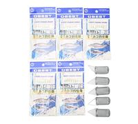 Hameçons de pêche à hameçons barbelés Lumineux en Acier au Carbone et Nylon, Cage à appâts dorée, Ensembles de montages pour matériel de Plein air pour Eau de mer et Eau Douce (2.5#)