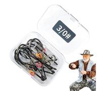 Hameçons de pêche à la crevette vivants en eau salée - Offset Bass Fishing Hooks | Équipement de voyage en plein air, accessoires de pêche portables avec boîte de rangement pour débutants, pêcheurs