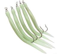 Hameçons de pêche à la traîne en forme d'anguille d'eau salée, bas de ligne en acier inoxydable, tube en latex à mouvement réaliste, ensemble de leurres de pêche, 2026 (K)