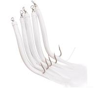 Hameçons de pêche à la traîne en forme d'anguille d'eau salée, bas de ligne en acier inoxydable, tube en latex à mouvement réaliste, ensemble de leurres de pêche, 2026 (H)