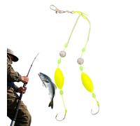 Hameçons de pêche en eau salée | Équipement d'appât de pêche à la ligne - Hameçons de pêche à double inversement haute résistance pour rivière, lac, dérive, lancer, jigging