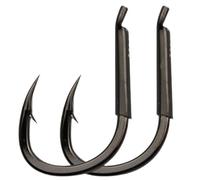 Hameçons de pêche en mer à ardillon Grande Taille, 20 hameçons Pointe biseautée avec Gorge et Manchon Protection for Poissons géants(15#)