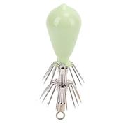 Hameçons de pêche phosphorescents, hameçons Lumineux pour Poulpe, leurre de pêche en Eau salée Haute Performance, avec Crochets de Lance à Double Couche en Acier Inoxydable pour (30g)