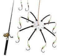 Hameçons De Pêche pour Poisson-Chat,Brillant 10 Pièces 8 Griffes Haute Résistance | Hameçon Appât Vivant,pour Eau Salée, Eau Douce, Rivière, Extérieur, Pêcheurs, Carpe, Bar, Thon, Doré, Truite,