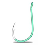 Hameçons de pêche Violets, lot 10 hameçons perforés à ardillon avec Pointe Triple Diamant Angle 15°, en Acier Haute teneur Carbone for Les Gros Poissons(Groen,15#)