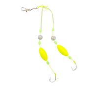 Hameçons doubles - Kit de lancement et appât pour canne - Hameçon double inversé résistant pour eau douce et salée : étangs, lacs, rivières